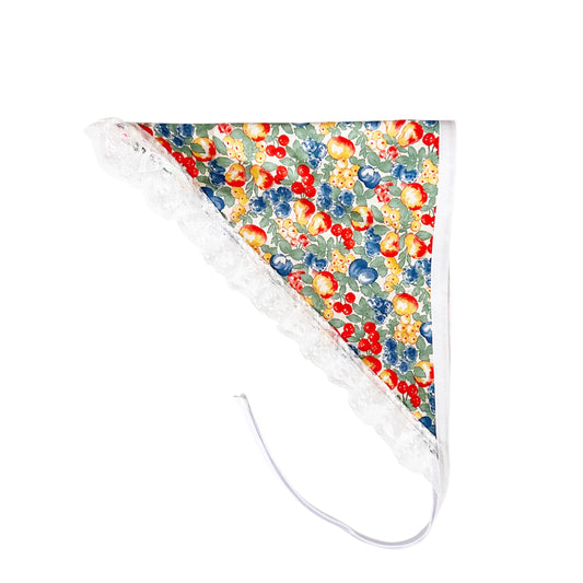 Mix Berries With Lace - Head Scarf - One Of A Kind